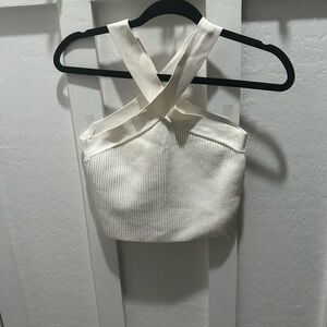 Debut Cream Cross-Back Tank‎ Top